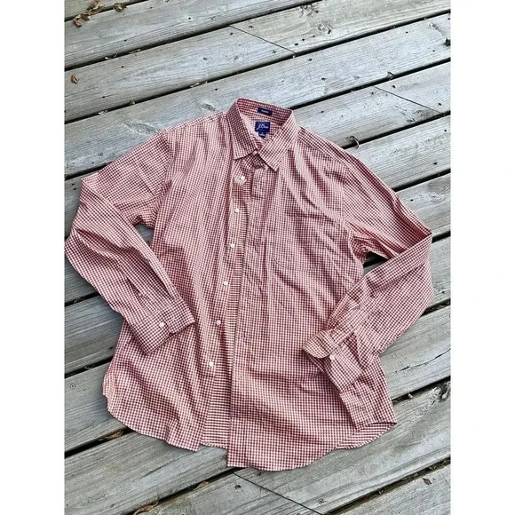 J.CREW Other - J Crew Dress Shirt Men's Large Red Classic Plaid Check Performance Stretch New